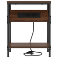 vidaXL Bedside Cabinet Brown oak Engineered wood