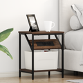vidaXL Bedside Cabinet Brown oak Engineered wood