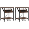 vidaXL Bedside Cabinets 2 pcs Brown oak Engineered wood