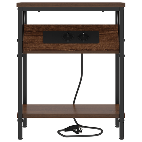 vidaXL Bedside Cabinets 2 pcs Brown oak Engineered wood