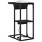 vidaXL Bedside Table Black oak 41.5 x 26 x 60.5 cm Engineered wood