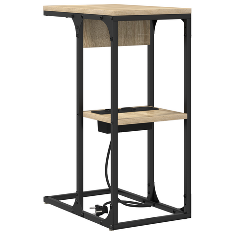 vidaXL Bedside Table Sonoma oak 41.5 x 26 x 60.5 cm Engineered wood