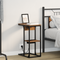 vidaXL Bedside Table Smoked oak 41.5 x 26 x 60.5 cm Engineered wood