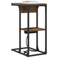 vidaXL Bedside Table Smoked oak 41.5 x 26 x 60.5 cm Engineered wood