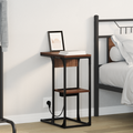 vidaXL Bedside Table Brown oak 41.5 x 26 x 60.5 cm Engineered wood
