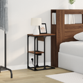 vidaXL Bedside Table Brown oak 41.5 x 26 x 60.5 cm Engineered wood