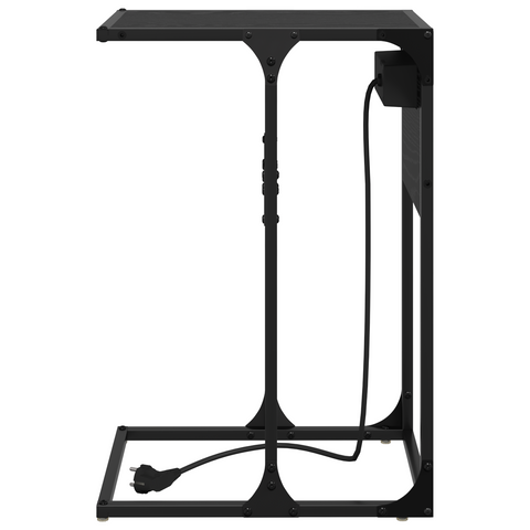 vidaXL Bedside Table Black oak 41.5 x 26 x 60.5 cm Engineered wood