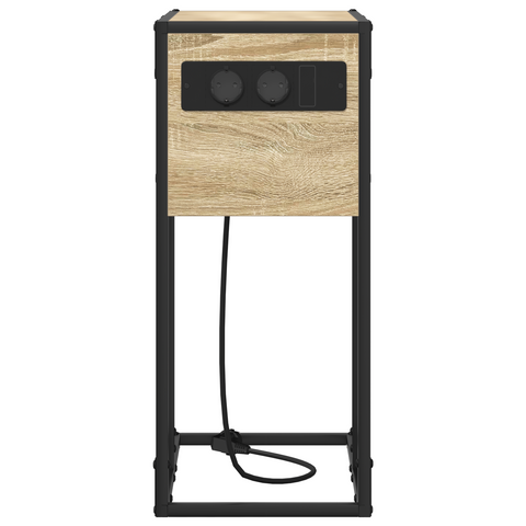 vidaXL Bedside Table Sonoma oak 41.5 x 26 x 60.5 cm Engineered wood