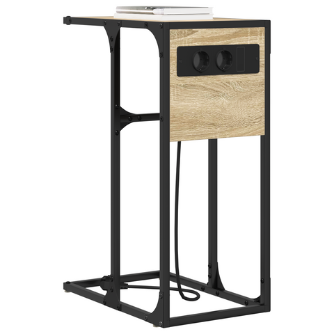 vidaXL Bedside Table Sonoma oak 41.5 x 26 x 60.5 cm Engineered wood
