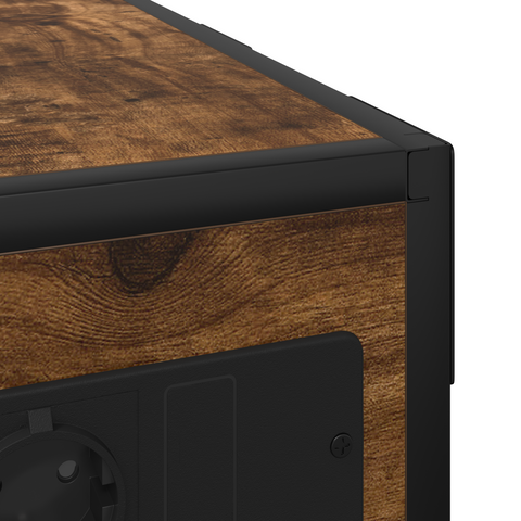 vidaXL Bedside Table Smoked oak 41.5 x 26 x 60.5 cm Engineered wood