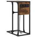 vidaXL Bedside Table Smoked oak 41.5 x 26 x 60.5 cm Engineered wood