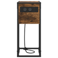 vidaXL Bedside Table Smoked oak 41.5 x 26 x 60.5 cm Engineered wood