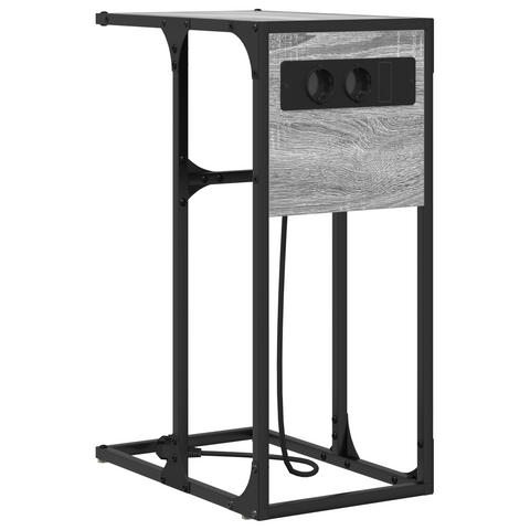 vidaXL Bedside Table Grey sonoma 41.5 x 26 x 60.5 cm Engineered wood