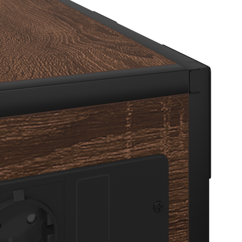 vidaXL Bedside Table Brown oak 41.5 x 26 x 60.5 cm Engineered wood
