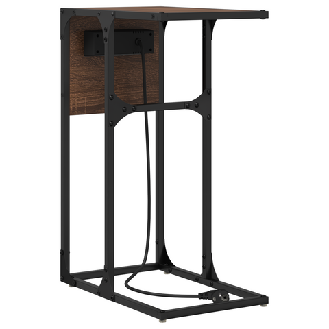 vidaXL Bedside Table Brown oak 41.5 x 26 x 60.5 cm Engineered wood