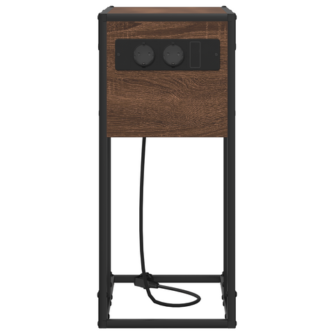 vidaXL Bedside Table Brown oak 41.5 x 26 x 60.5 cm Engineered wood