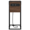 vidaXL Bedside Table Brown oak 41.5 x 26 x 60.5 cm Engineered wood