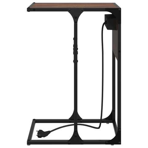 vidaXL Bedside Table Brown oak 41.5 x 26 x 60.5 cm Engineered wood