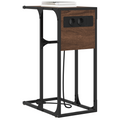 vidaXL Bedside Table Brown oak 41.5 x 26 x 60.5 cm Engineered wood