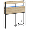 vidaXL Storage Headboard with Shelf Wall-mounted Sonoma oak 80 cm Engineered wood