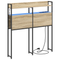 vidaXL Storage Headboard with Shelf Wall-mounted Sonoma oak 80 cm Engineered wood