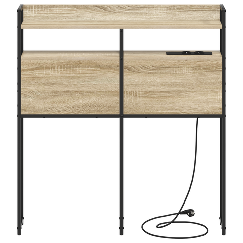 vidaXL Storage Headboard with Shelf Wall-mounted Sonoma oak 80 cm Engineered wood