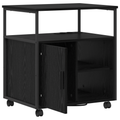 vidaXL Office Cabinet Black oak 61 x 46 x 67 cm Engineered wood