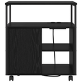 vidaXL Office Cabinet Black oak 61 x 46 x 67 cm Engineered wood