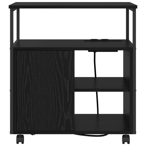 vidaXL Office Cabinet Black oak 61 x 46 x 67 cm Engineered wood