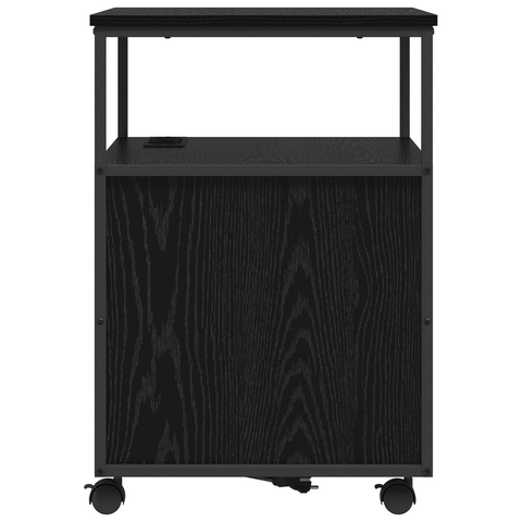 vidaXL Office Cabinet Black oak 61 x 46 x 67 cm Engineered wood