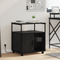 vidaXL Office Cabinet Black oak 61 x 46 x 67 cm Engineered wood