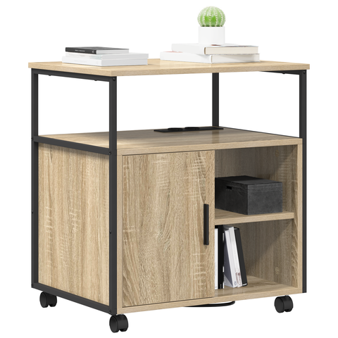 vidaXL Office Cabinet Sonoma oak 61 x 46 x 67 cm Engineered wood