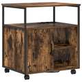 vidaXL Office Cabinet Smoked oak 61 x 46 x 67 cm Engineered wood