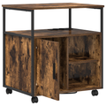 vidaXL Office Cabinet Smoked oak 61 x 46 x 67 cm Engineered wood