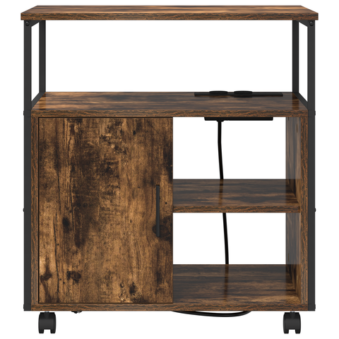 vidaXL Office Cabinet Smoked oak 61 x 46 x 67 cm Engineered wood