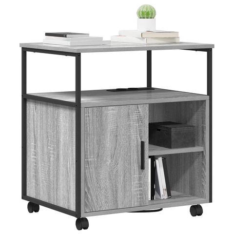 vidaXL Office Cabinet Grey sonoma 61 x 46 x 67 cm Engineered wood