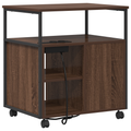 vidaXL Office Cabinet Brown oak 61 x 46 x 67 cm Engineered wood