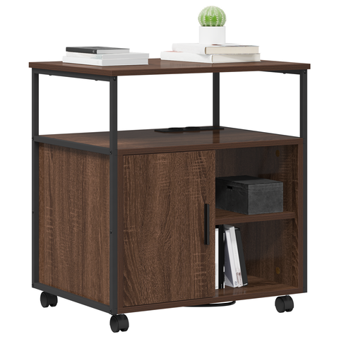 vidaXL Office Cabinet Brown oak 61 x 46 x 67 cm Engineered wood