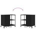vidaXL Office Cabinet with Wheel Black oak Engineered wood