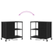 vidaXL Office Cabinet with Wheel Black oak Engineered wood