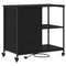 vidaXL Office Cabinet with Wheel Black oak Engineered wood