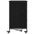 vidaXL Office Cabinet with Wheel Black oak Engineered wood