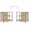 vidaXL Office Cabinet with Wheel Sonoma oak Engineered wood