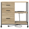 vidaXL Office Cabinet with Wheel Sonoma oak Engineered wood