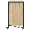 vidaXL Office Cabinet with Wheel Sonoma oak Engineered wood