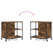 vidaXL Office Cabinet with Wheel Smoked oak Engineered wood