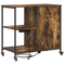 vidaXL Office Cabinet with Wheel Smoked oak Engineered wood
