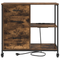 vidaXL Office Cabinet with Wheel Smoked oak Engineered wood