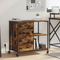 vidaXL Office Cabinet with Wheel Smoked oak Engineered wood
