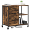 vidaXL Office Cabinet with Wheel Smoked oak Engineered wood